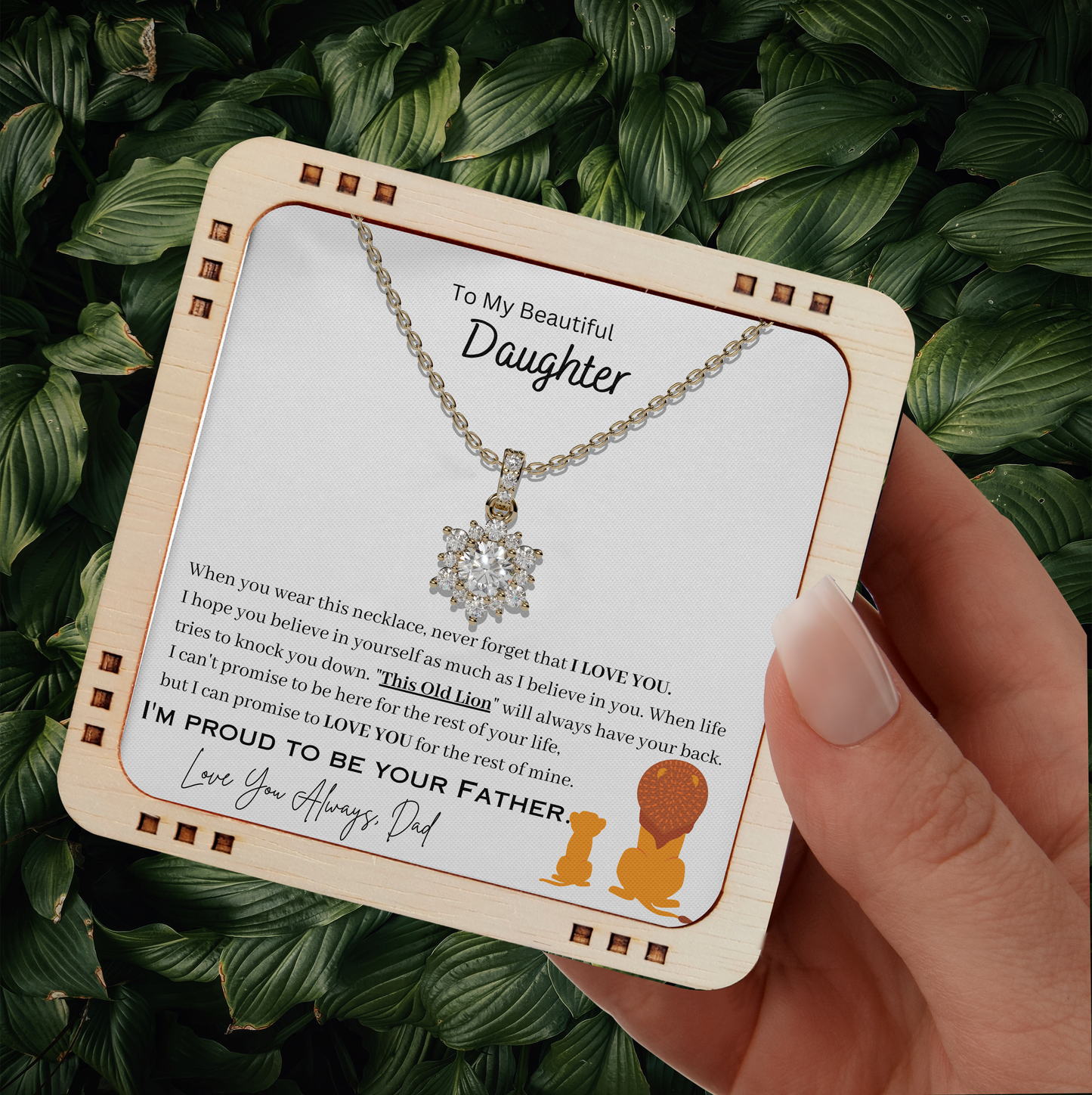 To My Beautiful Daughter When you wear this necklace