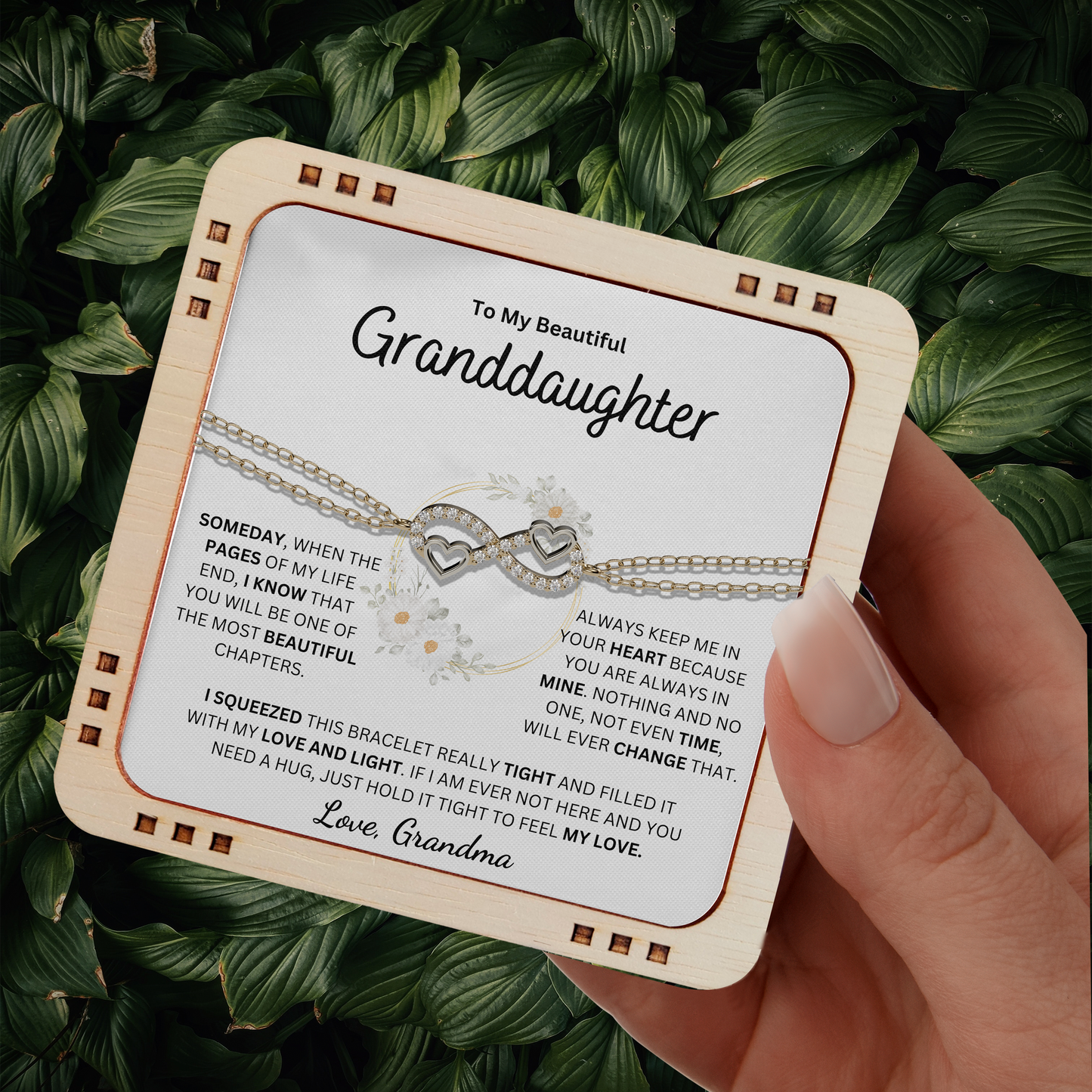 To Granddaughter : Always Keep Me In Your Heart Bracelet