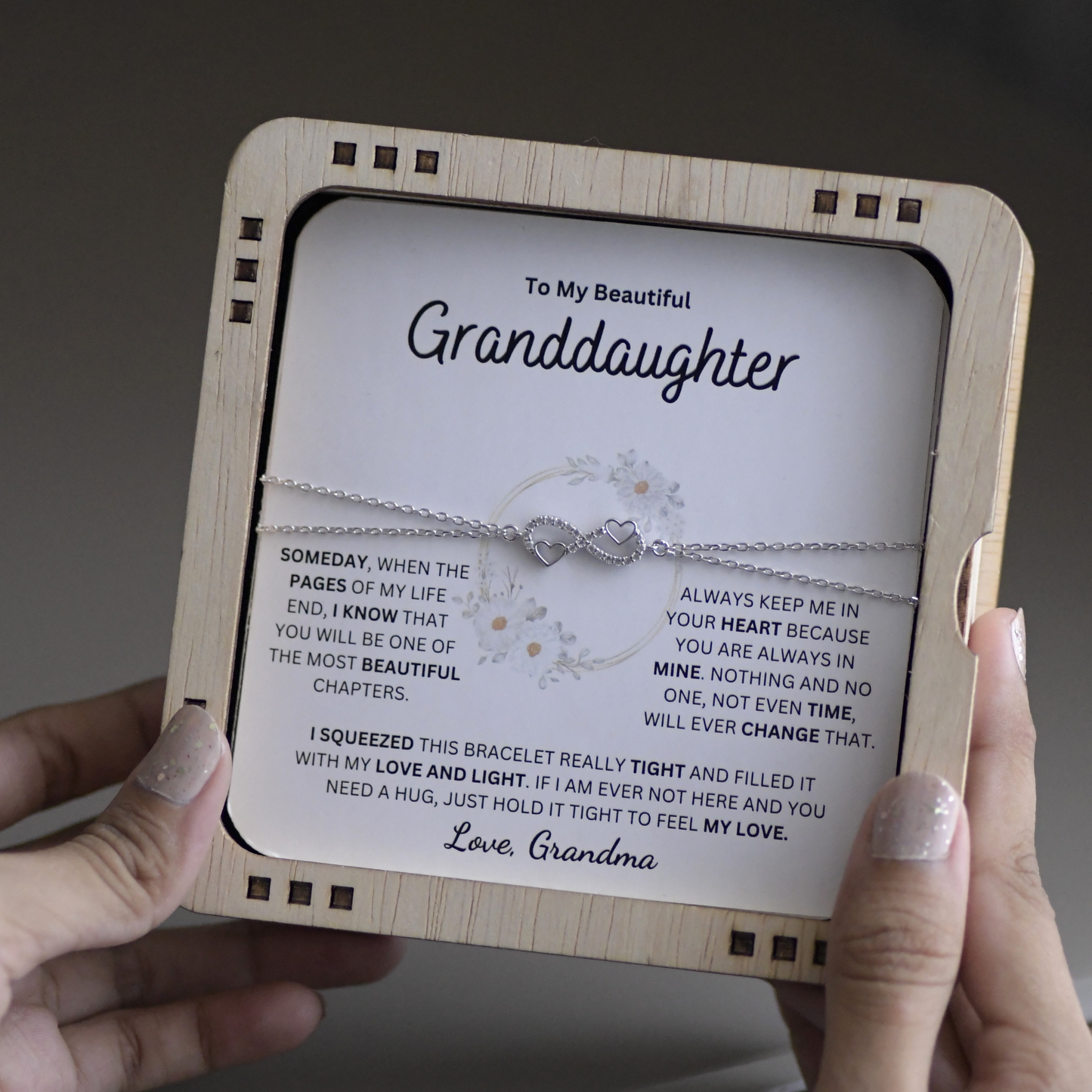 To Granddaughter : Always Keep Me In Your Heart Bracelet