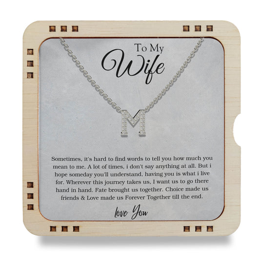 925 Sterling Silver Necklace To My Wife - I want us to go there hand in hand