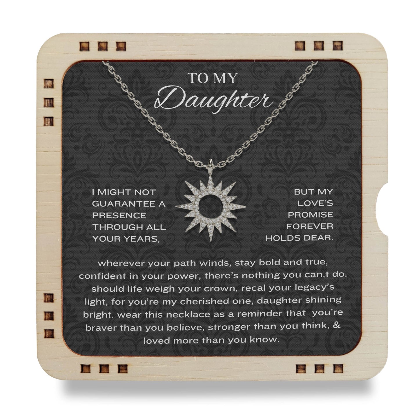 925 sterling silver Necklace To My Daughter - Confident in your power