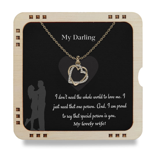 My Darling - 18K Gold Plated Necklace For My Lovely Wife
