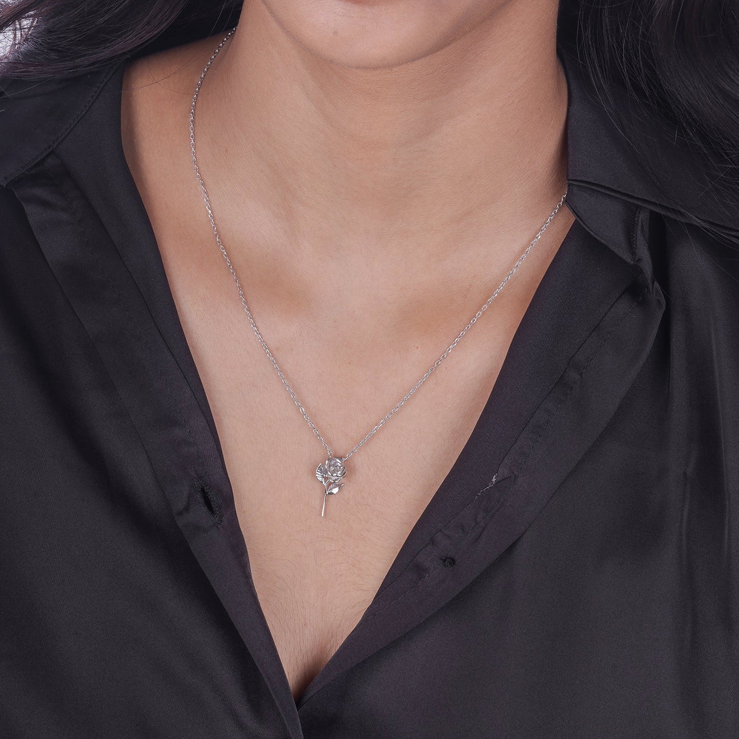 18K Gold Plated Rose Necklace To My Wife - You're woman of my dreams